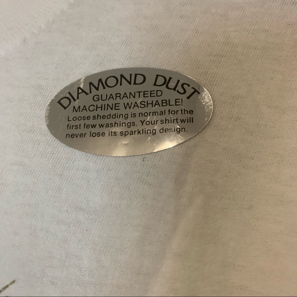 New Vintage Diamond Dust Tropical Palm Tree Beach Ocean Tshirt - Picture 5 of 8